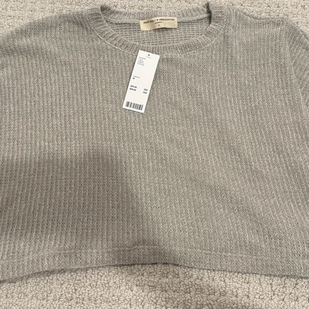 Urban Outfitters Light Gray Crew Neck Sweater